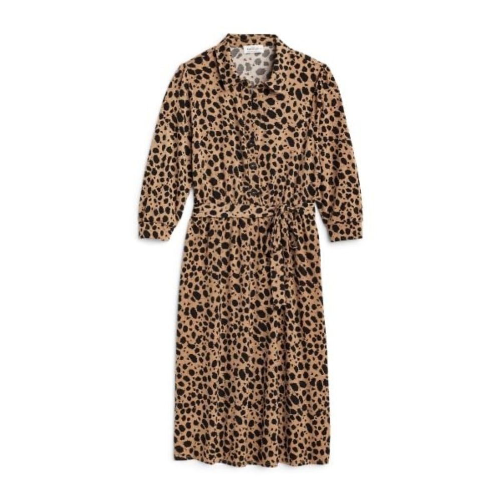 KAILEIGH
Rose Knit Midi Shirt Dress brown and black size M NWT